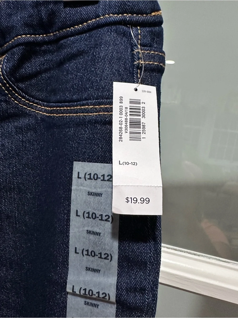 Old Navy Dark Blue Girls size 10-12 Stretch Skinny Jeans - New